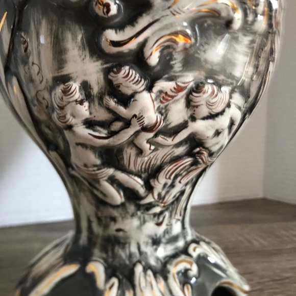 Vtg ELPA Alcobaca Cherub Vase - Picture 3 of 14